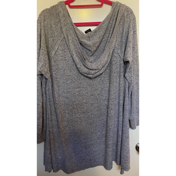Grey Oversized Hooded Top - Picture 8 of 11